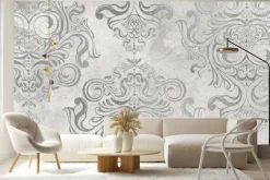 Fototapeta: Betonowa ściana z vintage zdobieniami