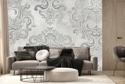 Fototapeta: Betonowa ściana z vintage zdobieniami