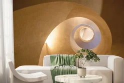 Fototapeta: Betonowa spirala schodów w motywem tunelu