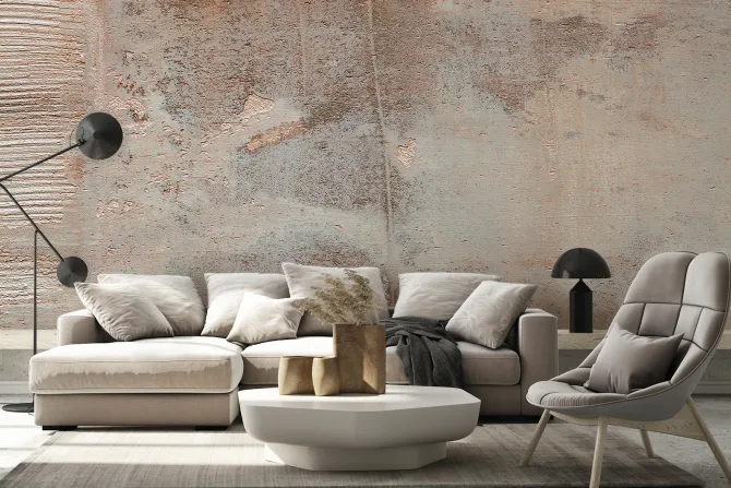 Fototapeta: Betonowa tekstura z przetarciami efekt surowy loft