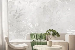 Fototapeta: Betonowe tło w szarości z ornamentami