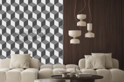 Fototapeta: Bezproblemowa geometryczny wzór głośności. moda grafiki tła.