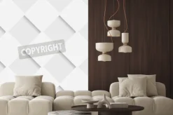 Fototapeta: Bezszwowe kwadratowy wzór. wektor miękkie tło. zwykła biała tekstura