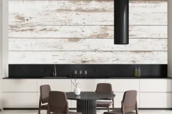 Fototapeta: Biała deska drewniana tekstura