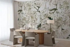 Fototapeta: Białe kwitnące kwiaty piwonii