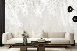 Fototapeta: Białe liście palmowe