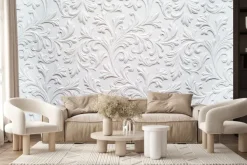 Fototapeta: Białe ornamenty efekt 3d