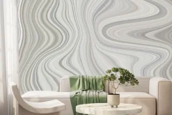 Fototapeta: Biało-niebieski falisty wzór