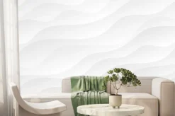 Fototapeta: Białoszare fale w nowoczesnym stylu