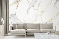 Fototapeta: Biało-złotawy marmur