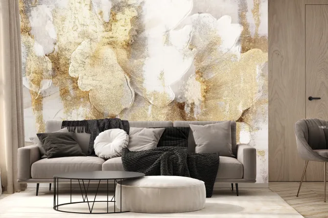 Fototapeta: Biały kwiat styl industrialny