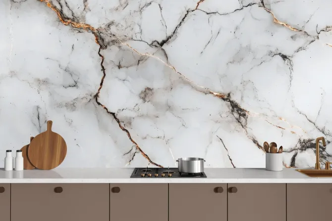 Fototapeta: Biały marmur kamienna tekstura tło