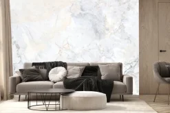 Fototapeta: Biały marmur z delikatnym złotem
