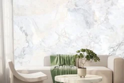 Fototapeta: Biały marmur z delikatnym złotem