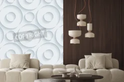 Fototapeta: Biały papier ze skutkiem zarys wyciągnięcia. streszczenie 3d