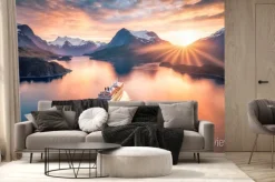 Fototapeta: Birds-eye view of the cruise ships many decks and swimming