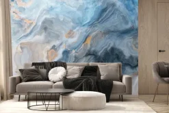 Fototapeta: Błękitno szary marmurowy wzór