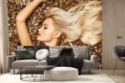 Fototapeta: Blondynka z długimi zdrowymi włosami