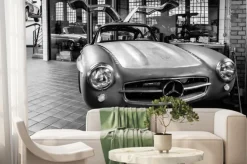 Fototapeta: Body mercedes-benz 300sl in the restoration workshop of mercedes-benz
