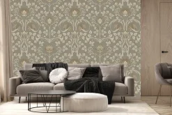 Fototapeta: Bogato zdobiony wzór z liśćmi i kwiatami