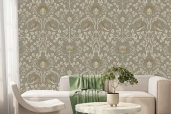 Fototapeta: Bogato zdobiony wzór z liśćmi i kwiatami