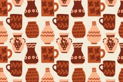 Fototapeta: Bogato zdobione gliniane dzbanki