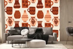 Fototapeta: Bogato zdobione gliniane dzbanki