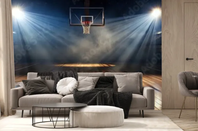 Fototapeta: Boisko do koszykówki w centrum