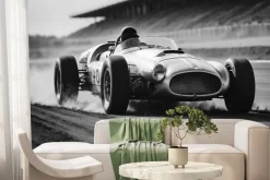 Fototapeta: Bolidy f1 w pełnym tempie na trasie toru