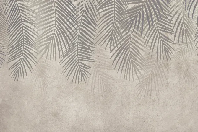 Fototapeta: Botaniczny wzór w szarości