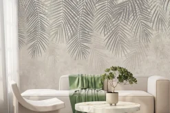 Fototapeta: Botaniczny wzór w szarości