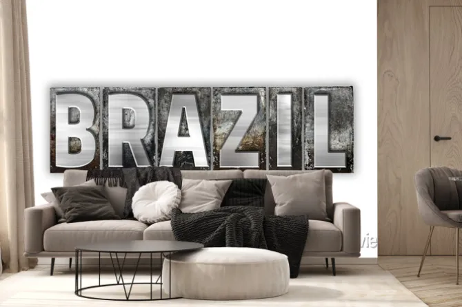 Fototapeta: Brazylia koncepcja metal form typ