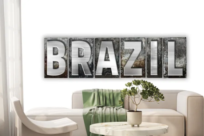 Fototapeta: Brazylia koncepcja metal form typ