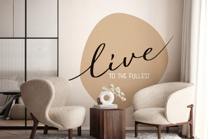 Fototapeta: Brązowa plama z delikatnym napisem