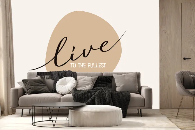 Fototapeta: Brązowa plama z delikatnym napisem