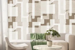 Fototapeta: Brązowo-beżowy wzór geometryczny