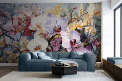 Fototapeta: Bujna roślinność kolorowych kwiatów