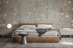 Fototapeta: Bujna roślinność na łące z ptakami