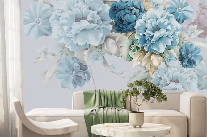 Fototapeta: Bukiet błękitnych kwiatów