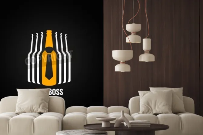 Fototapeta: Butelka piwa szef koncepcji projektowania tle