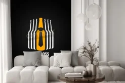 Fototapeta: Butelka piwa szef koncepcji projektowania tle