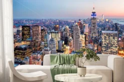 Fototapeta: Centrum nowego jorku o zachodzie słońca