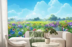 Fototapeta: Childrens painted colored wallpaper. colorful illustration of