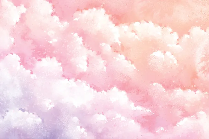 Fototapeta: Chmury na różowo fioletowym niebie