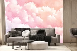 Fototapeta: Chmury na różowo fioletowym niebie