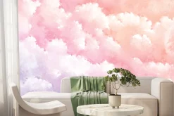 Fototapeta: Chmury na różowo fioletowym niebie