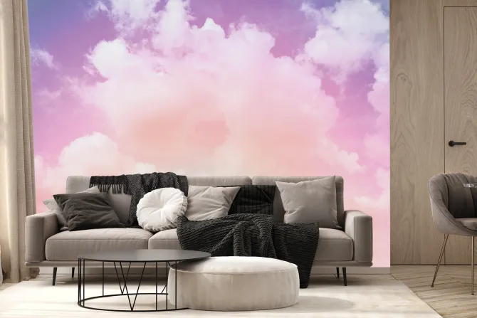 Fototapeta: Chmury na tęczowym niebie