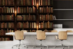 Fototapeta: Ściana z książkami imitacja klasycznej biblioteki