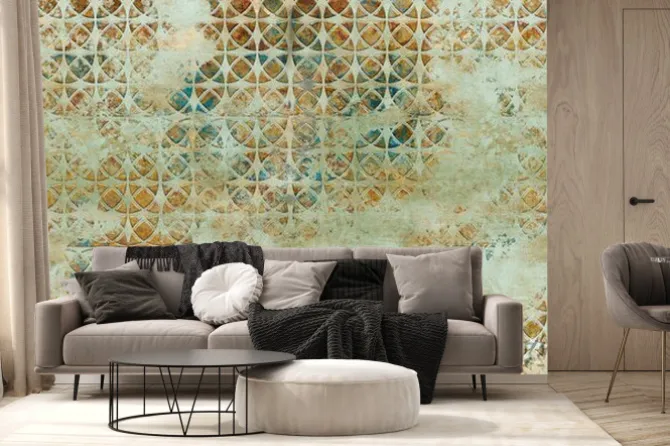 Fototapeta: Ściana ze starym wzorem