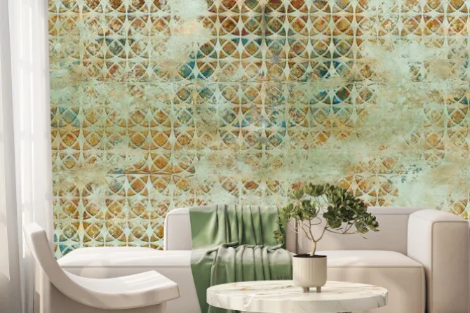 Fototapeta: Ściana ze starym wzorem